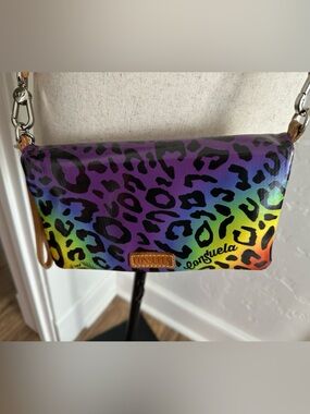 Consuela Leopard Print Crossbody Bag with Adjustable Strap